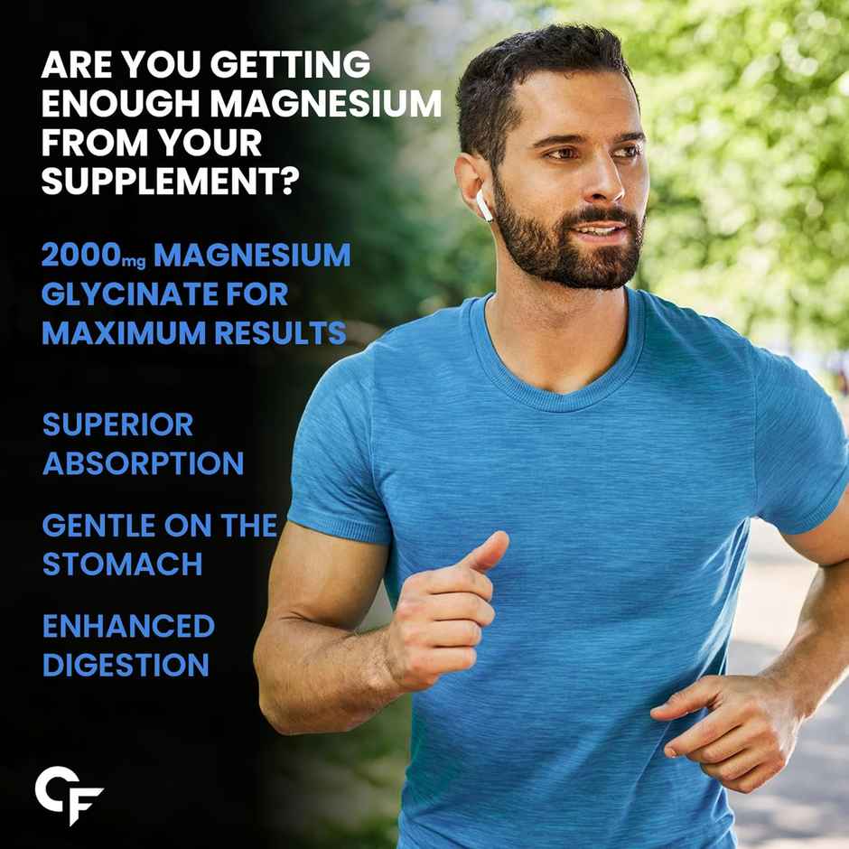 Carbamide Forte Chelated Magnesium Glycinate Supplement 60 Veg Tablets