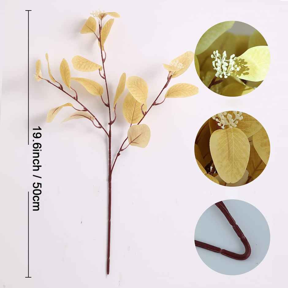 TIED RIBBONS Artificial Eucalyptus Flowers Bunches | Pink - 19.6 in