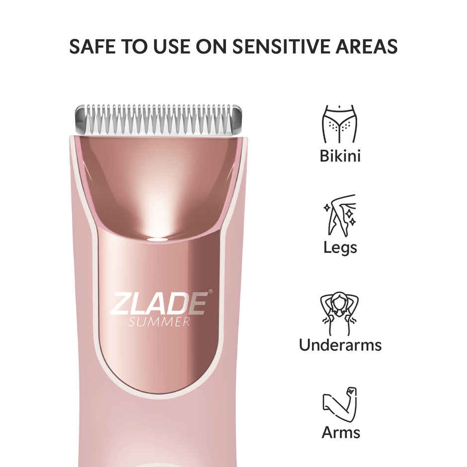 Zlade Summer Pro Intimate Body Trimmer for Women|Soft Ceramic Blades|Waterproof|Digital Display