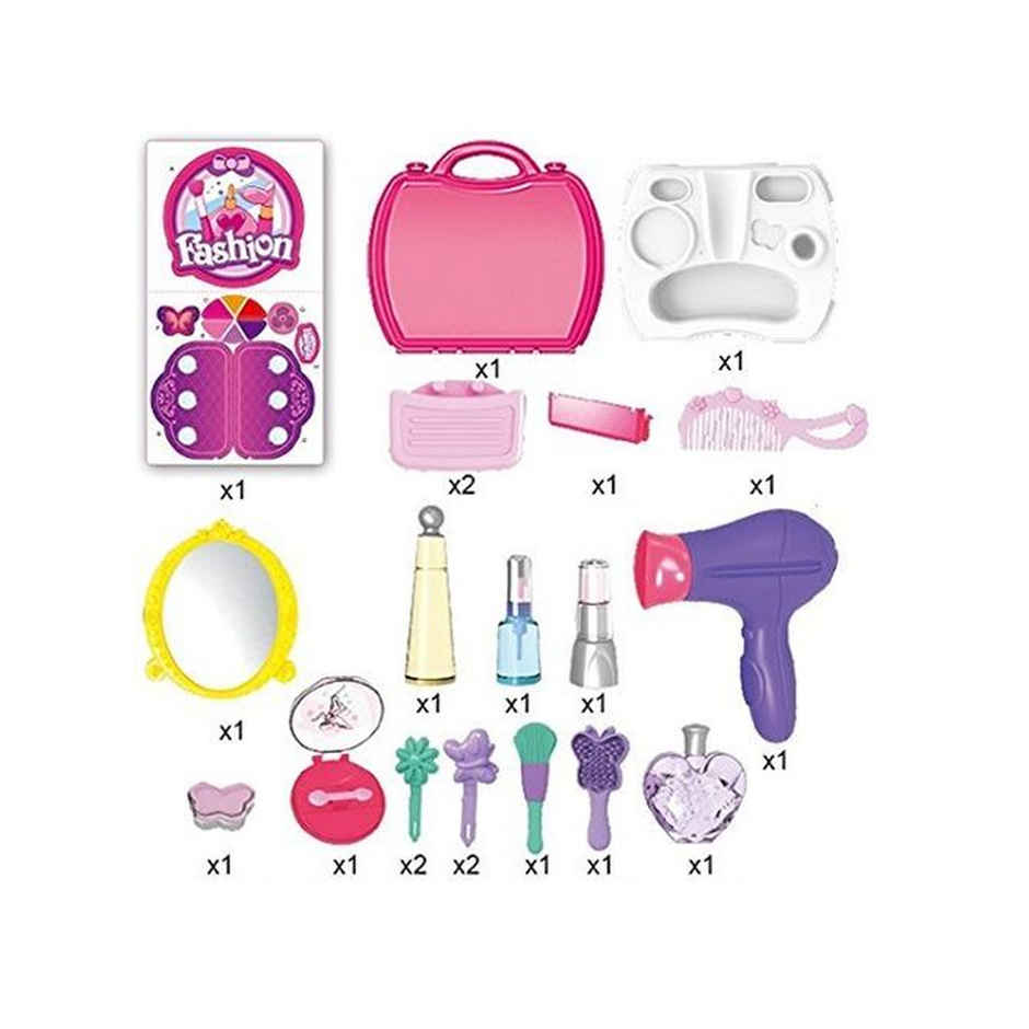 Toyshine Carry Along Beauty Set Toy with Briefcase and Accessories, (Multicolour)