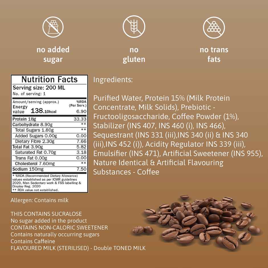 Phab Cold Coffee 18g Protein Milkshake