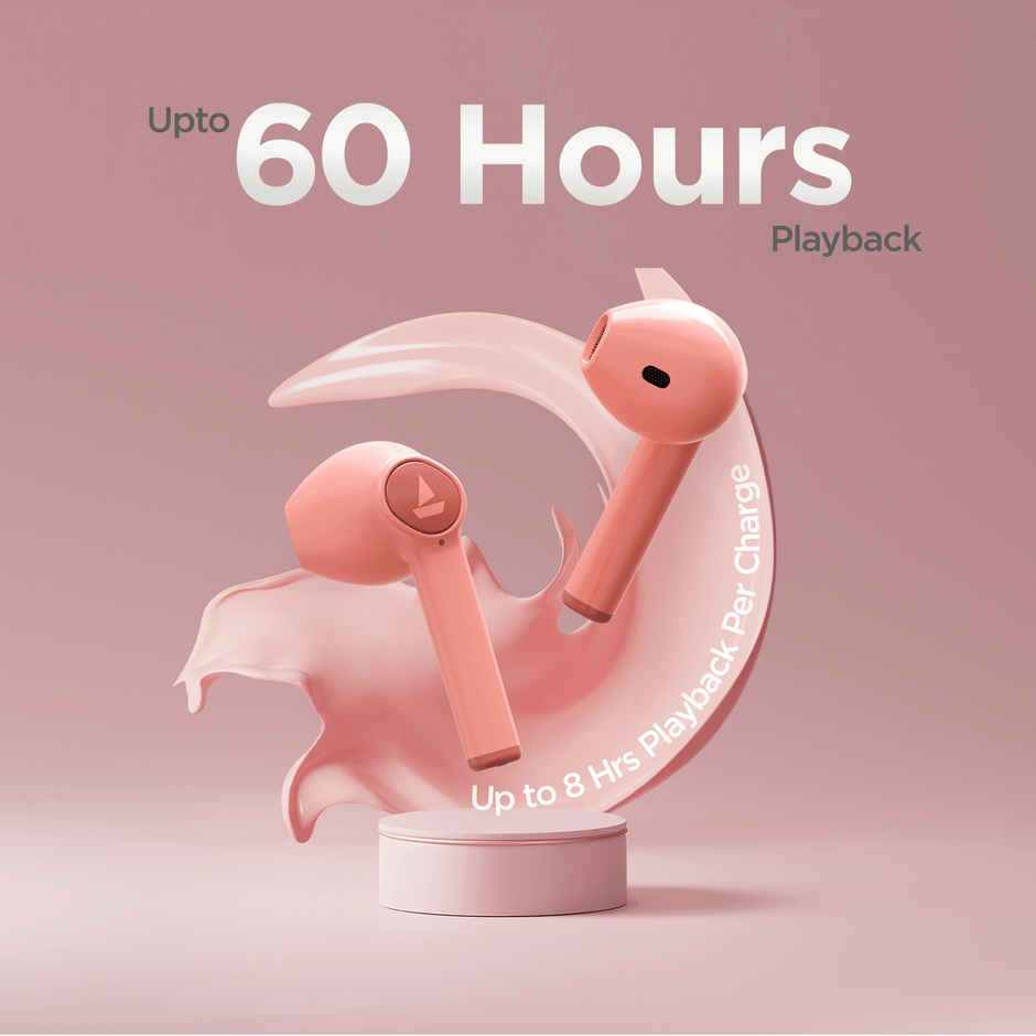 boAt Airdopes 138 TWS Earbuds with 60 Hrs Playtime, ASAP Charge, 13mm Drivers & BTv5.1 - Cherry Blossom