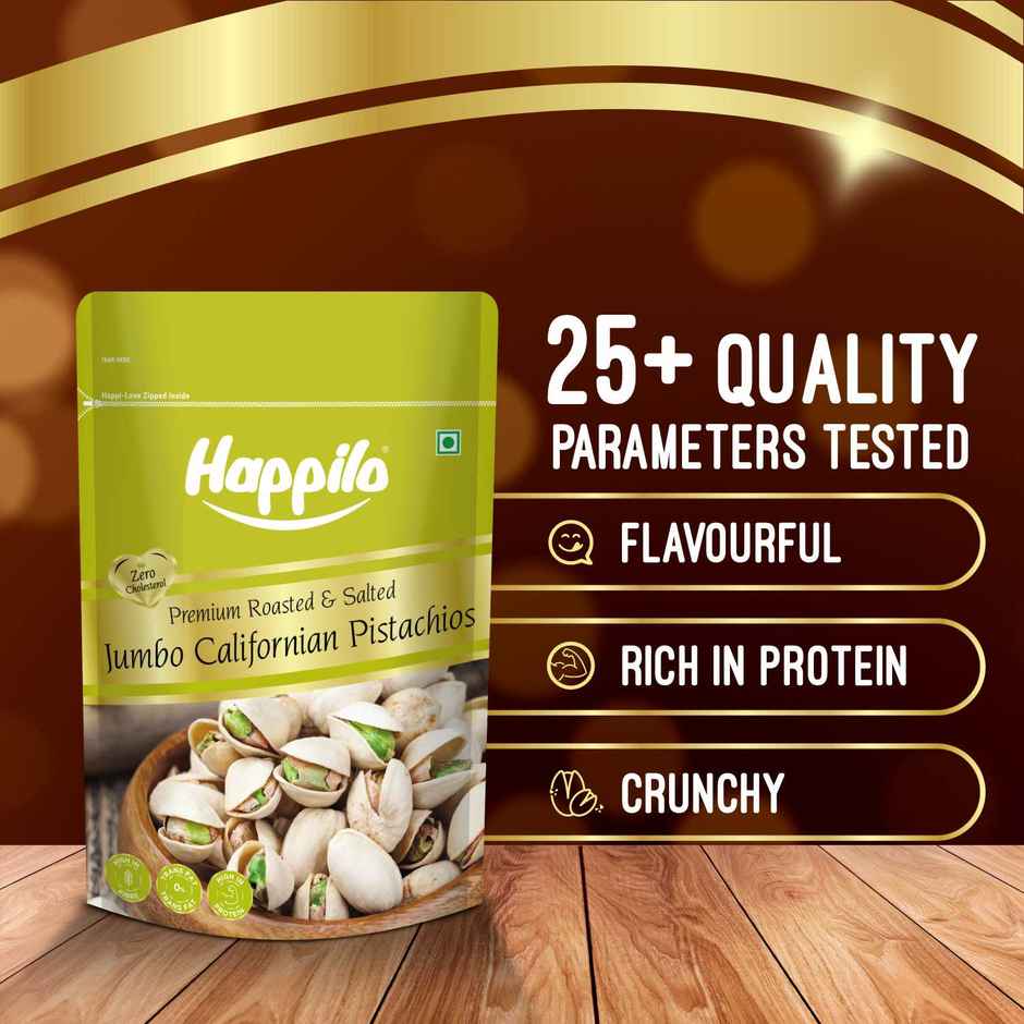 Happilo Premium California Roasted & Salted Pistachios|Crunchy Pista|Dry Fruits
