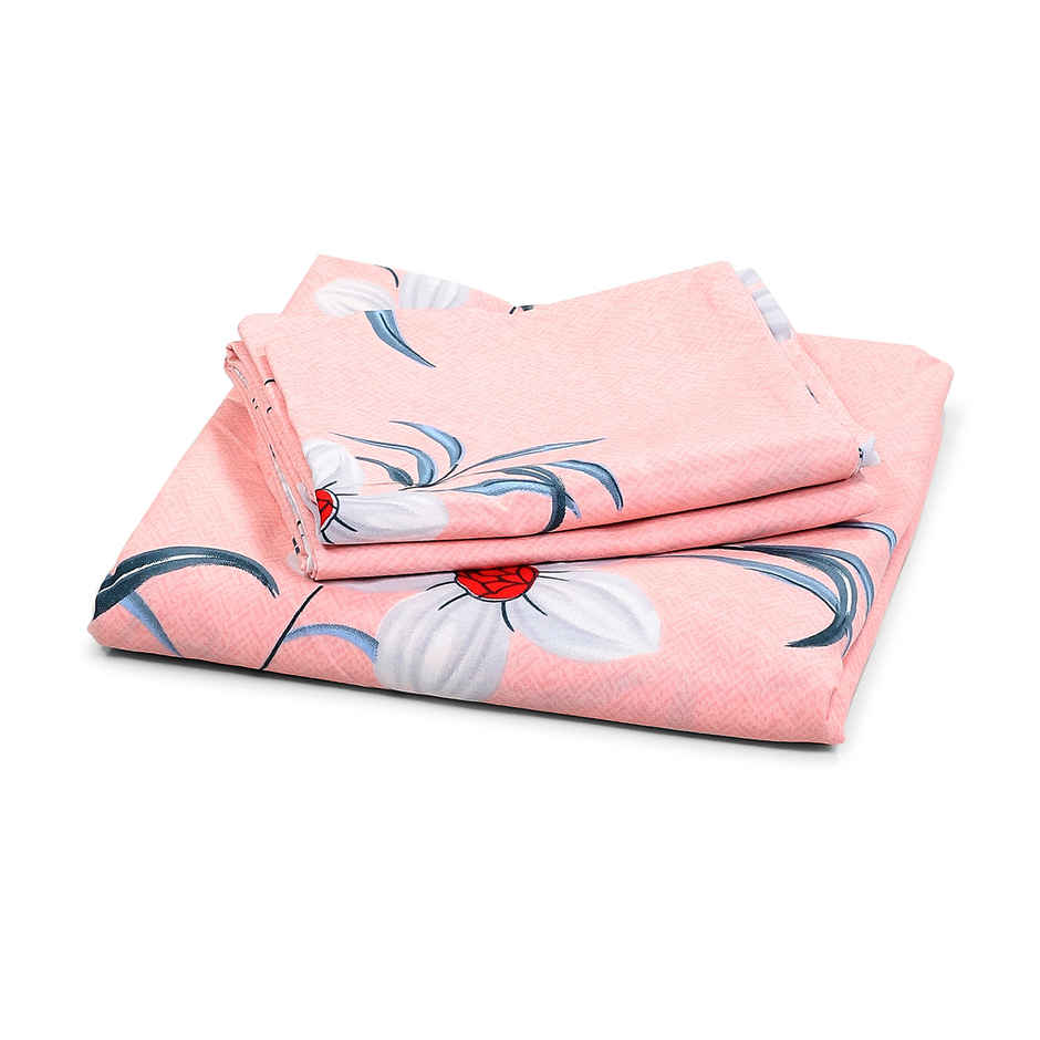 Status Cotton Feel Double Bedsheet 230 Cm x 210 Cm - Dsn-4