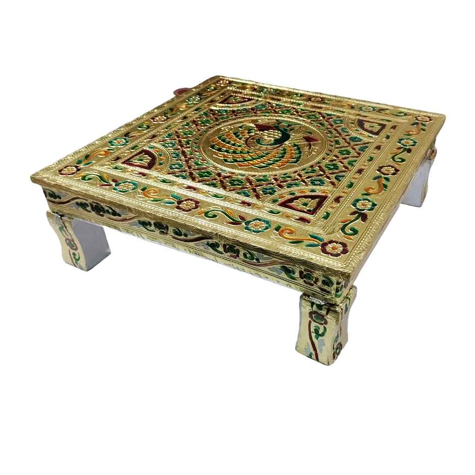 Puja Chowki Square 14 x 14 Inch