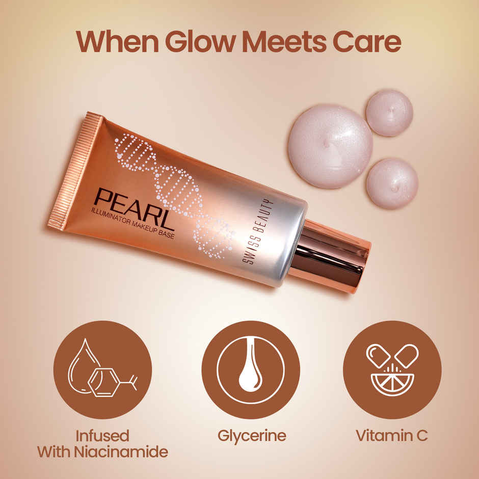 Swiss Beauty Pearl Illuminator Makeup Base - 01 Golden Pink