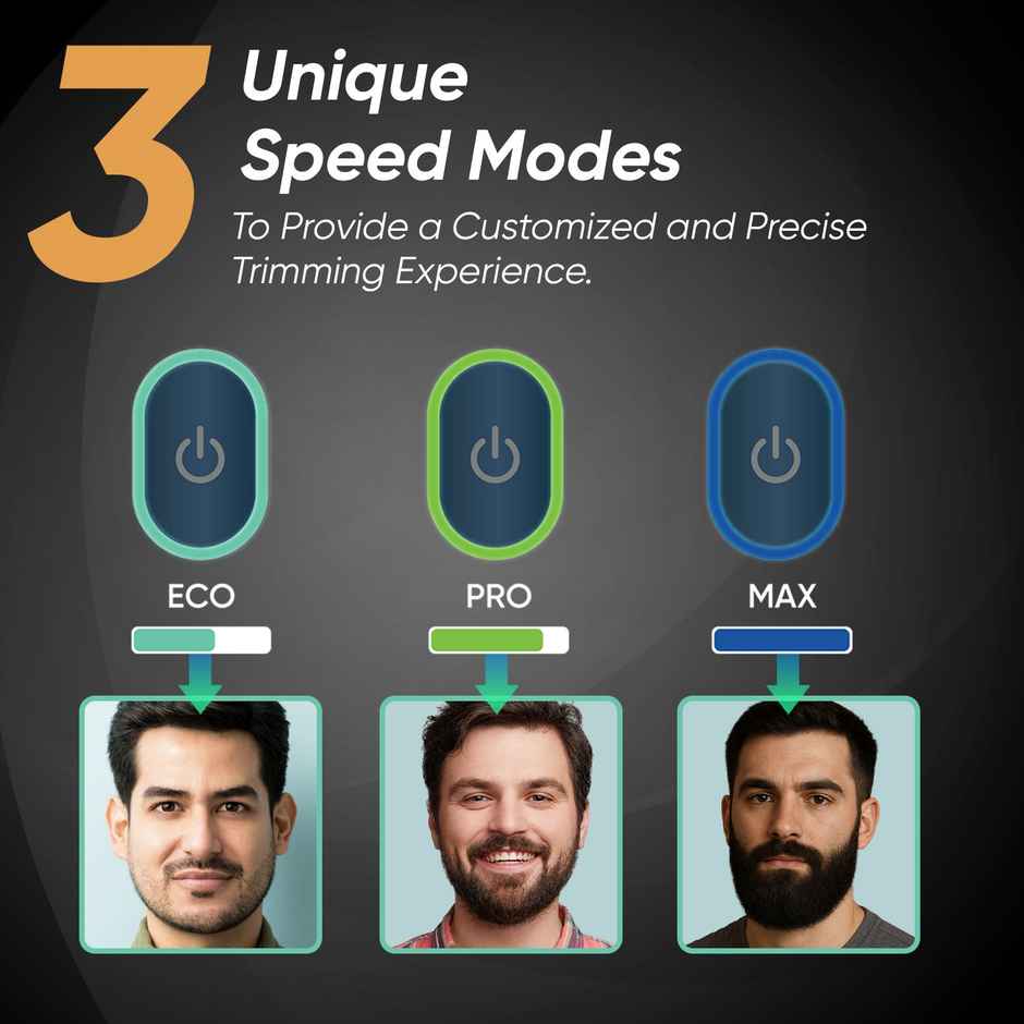 Vega SmartOne S2 Trimmer for Men with 160 mins Runtime, USB Type C, IPX7 Waterproof (VHTH-31)