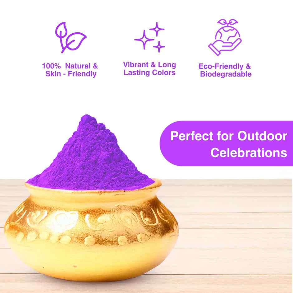 Fruit Blueberry Holi Gulal | Purple | Cock