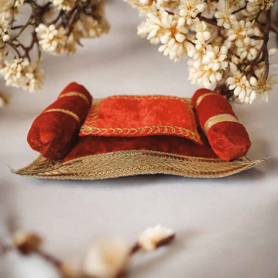 Ladoo Gopal Gaddi Pillow Set For Murti Size 1 & 2 | House Of Festivals