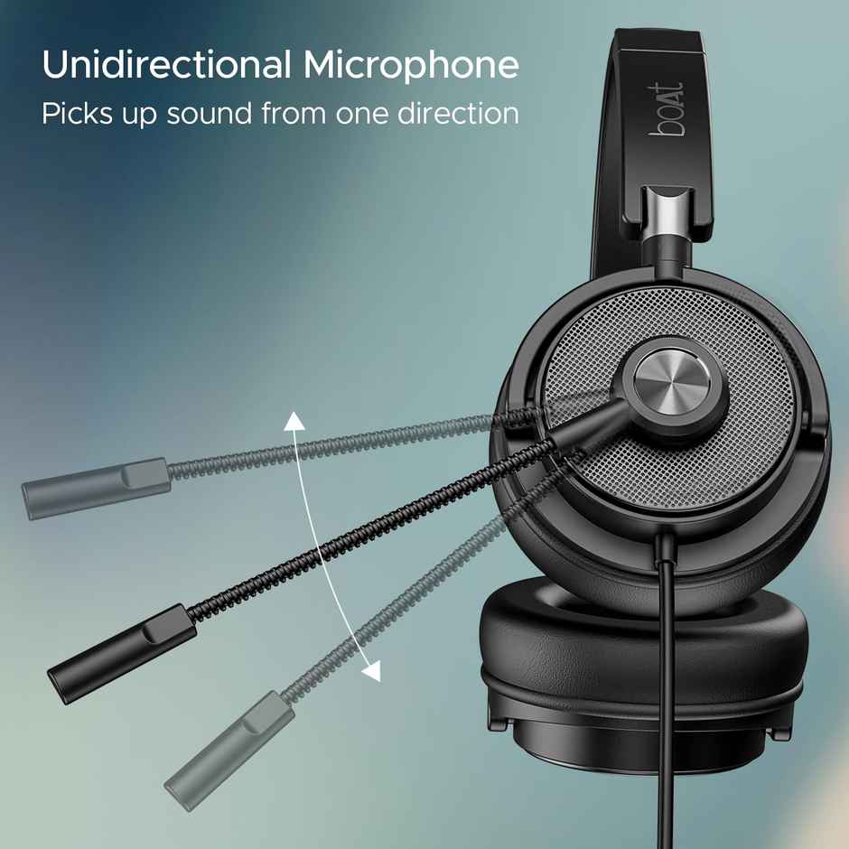 boAt BassHeads 900 Pro Wired Headphones with 40mm Drivers, Lightweight Foldable Design(Black)