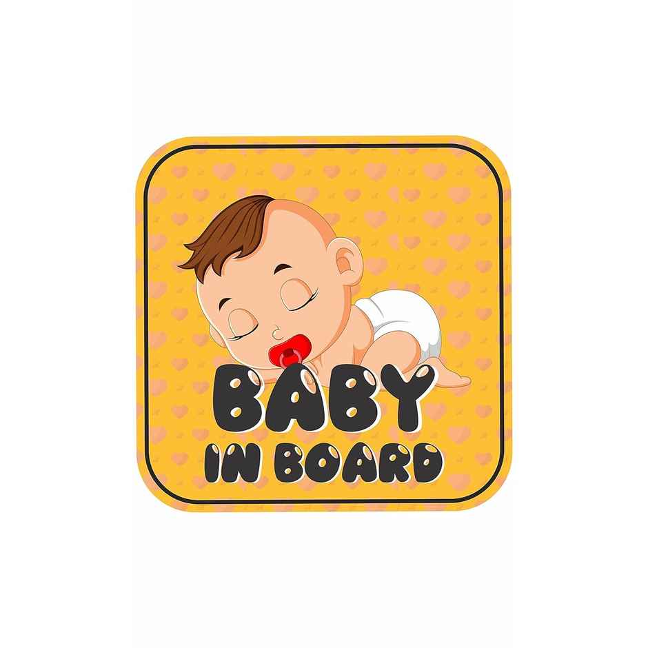 TiyuTrendzz Baby On Board Sleeping Child/Baby Vehicle Safety Self Adhesive Sign Sticker for Car