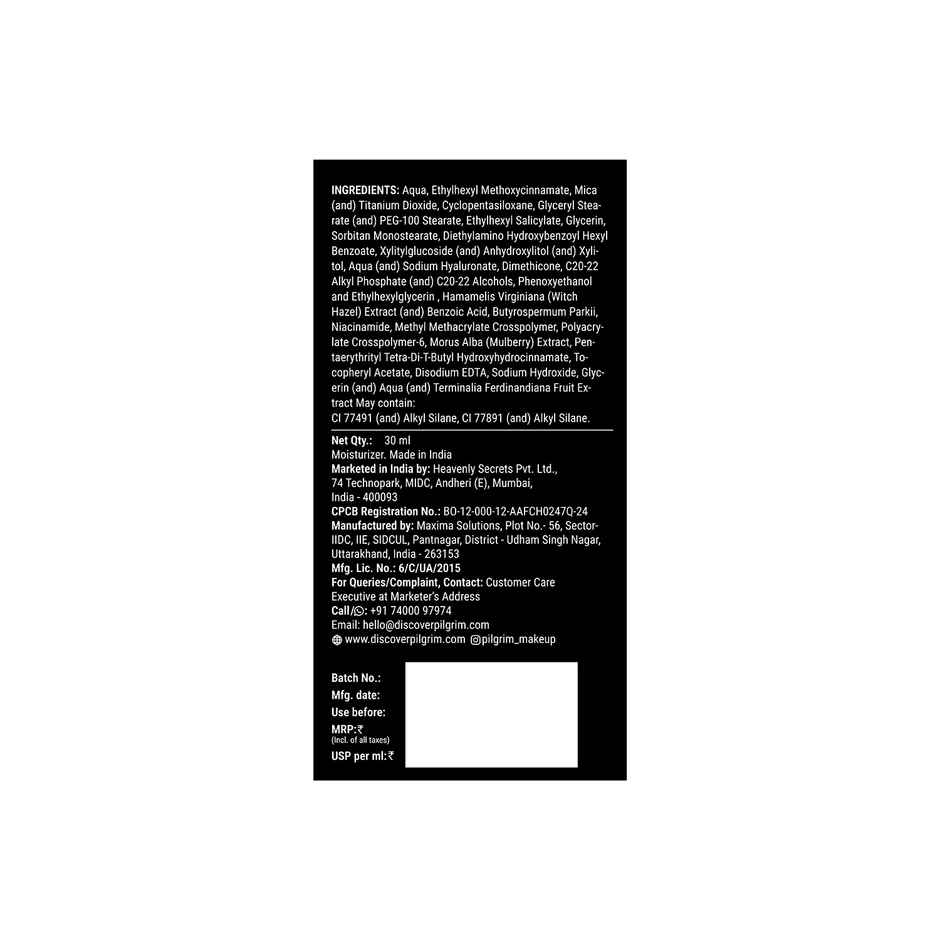 Pilgrim Illuminating Glow Highlighting Moisturizer SPF 15 with Vitamin C Instant | Rosy Finish