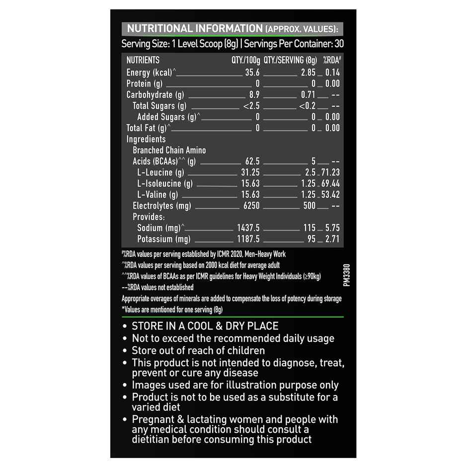 Muscleblaze Bcaa Pro, Powerful Intra Workout With 5 G Vegan Bcaas (Tropical Fest, 30 Servings) (240g) & Muscleblaze Pre Workout 200 Xtreme (Fruit Punch, 30 Servings) (200g) Combo