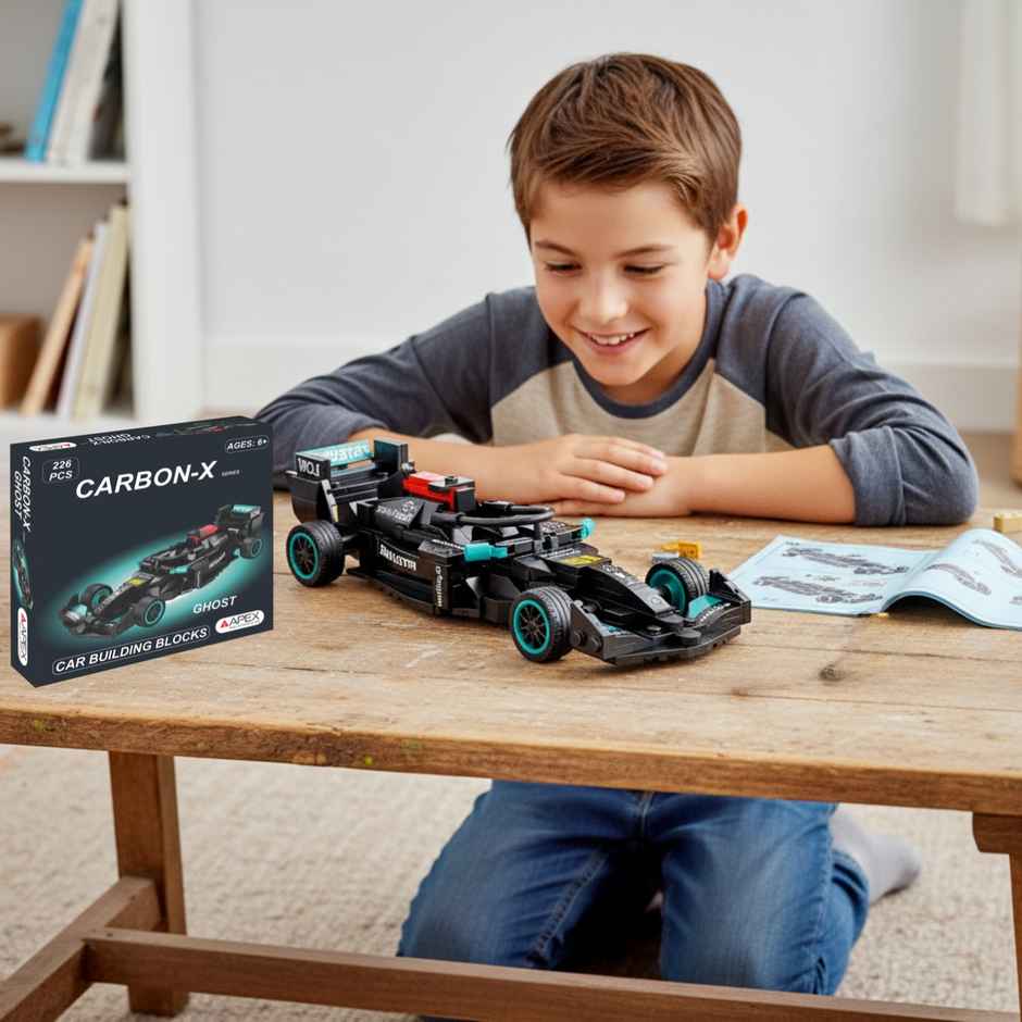 Apex Carbon-X Ghost F1 Building Blocks 226 Pieces | STEM Construction Toy