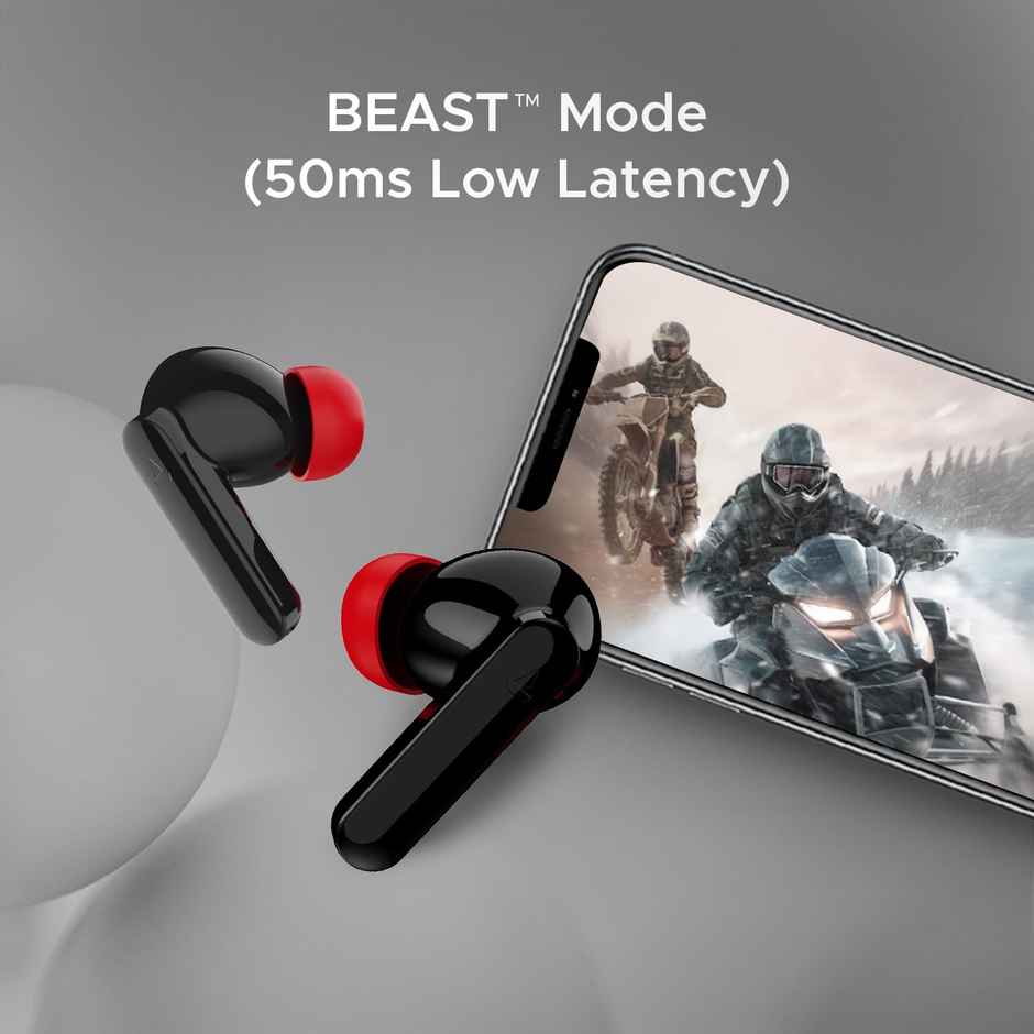 boAt Airdopes Ultra Plus TWS Earbuds w/ 50H Playtime, 4-Mic ENx Tech & ASAP Charge (Active Black)