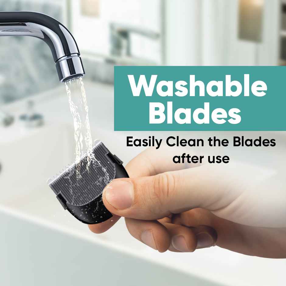 Vega P1 Battery Powered Beard Trimmer for Men, USB C Type, 160 mins Runtime 2 Beard Comb (VHTH-25)