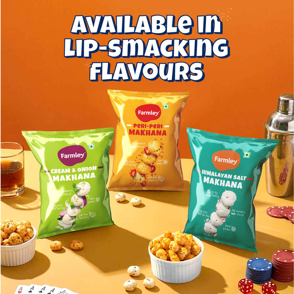 Farmley Peri Peri Makhana Roasted In Olive Oil Healthy Snacks Combbo