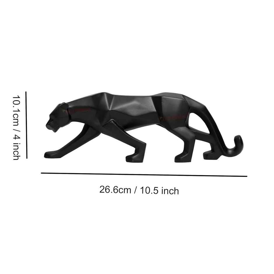 Tied Ribbons Panther Jaguar Sculpture Action Showpiece ( 26.6 Cm)