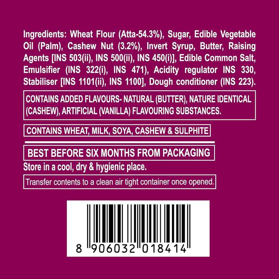 Patanjali Cashew Cookies, Healthy No Maida With Fiber Healthy & Nutritious Biscuits