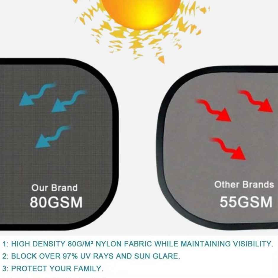 Motorzee Premium Universal Foldable Sunshade| Reflective Windshield/Window Cover | 98% UV Block