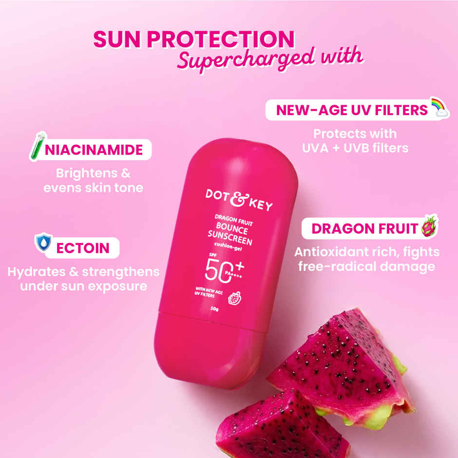 Dot & Key Dragon Fruit Bounce Sunscreen In-Vivo Tested SPF 50+ PA++++
