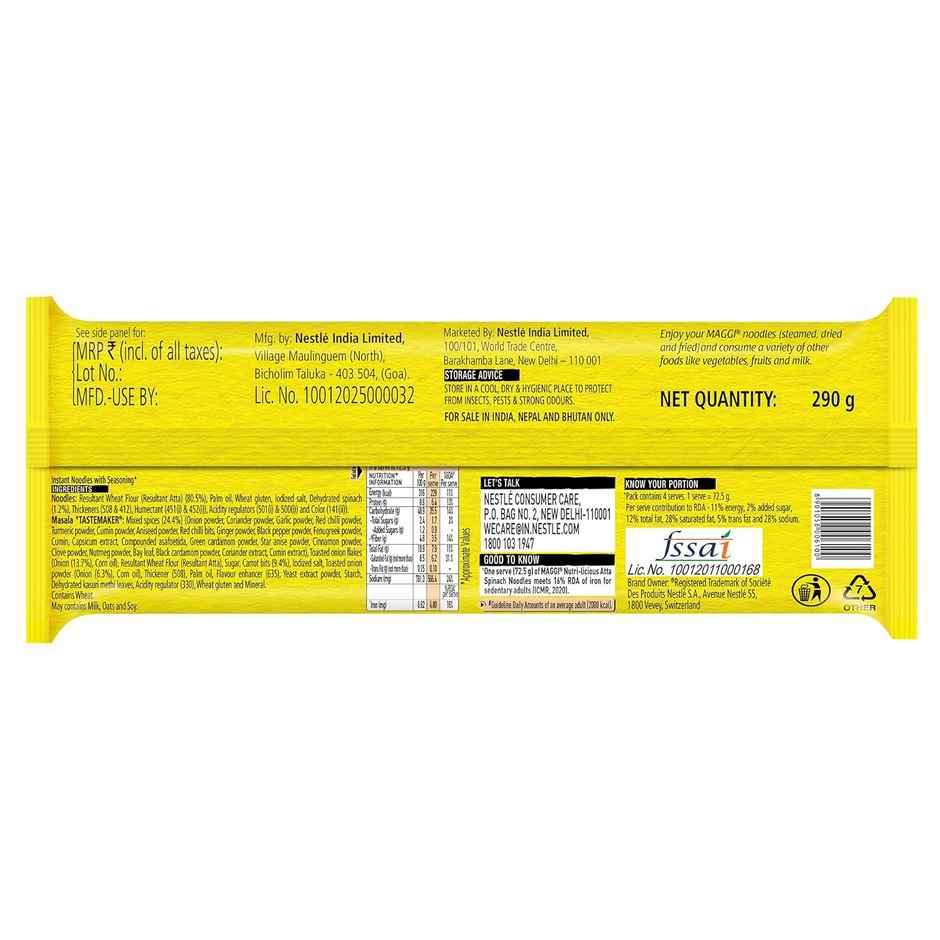 Maggi Nutri-Licious Veg Atta Noodles with Spinach