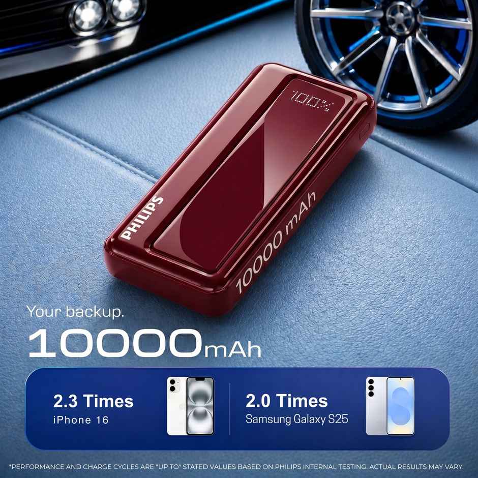 Philips DLP1711NR/94 10000mAh 22.5W Max Fast Charging Power Bank with Digital LED Display