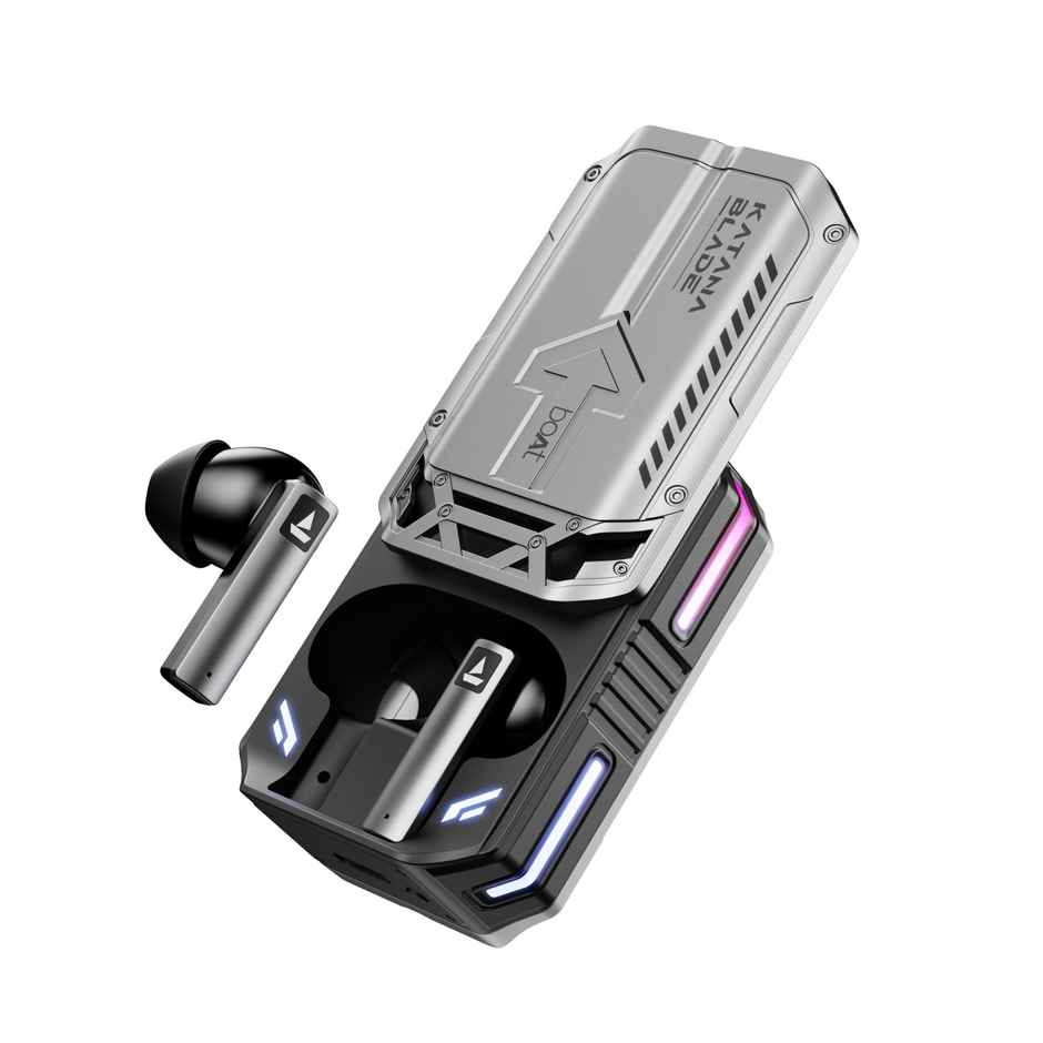 boAt Immortal Katana Blade 2.0 With Beast Mode, Rgb Leds, 70 Hrs Playback, Asap Charge (Grey)