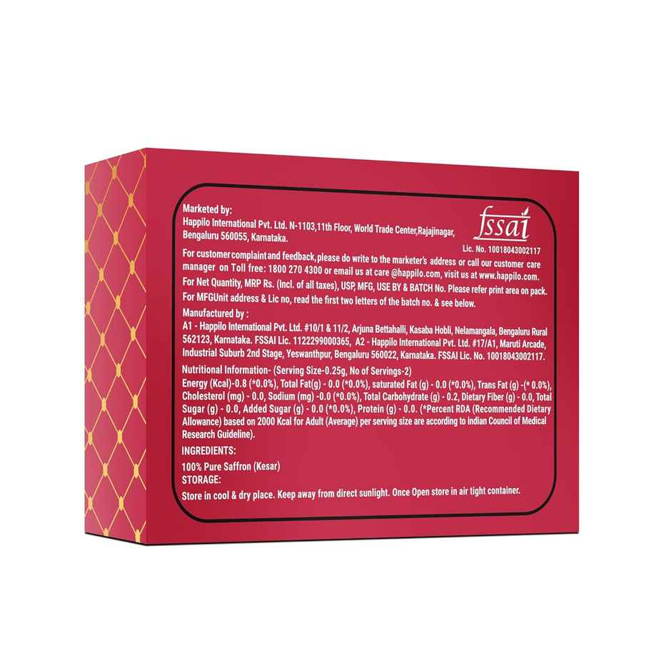 Happilo Premium Kashmiri Saffron, Handpicked Pure Kesar