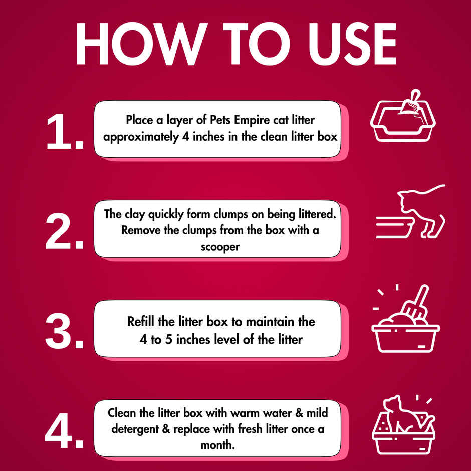 Pets Empire Natural Scoopable Bentonite Ball Cat litter , Rose Scent