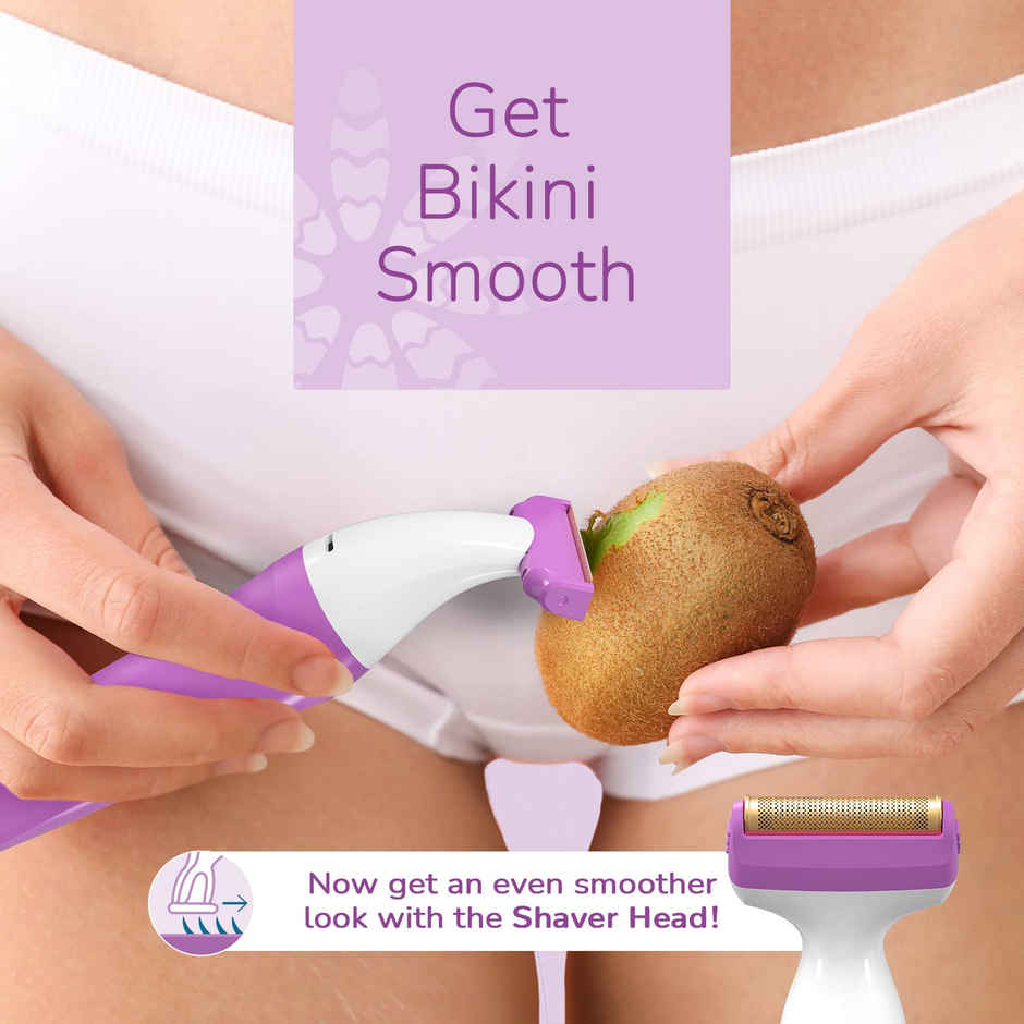 Caresmith Bloom Bikini Trimmer: Rechargeable Design with Extra Shaver for a Smooth, Private Finish