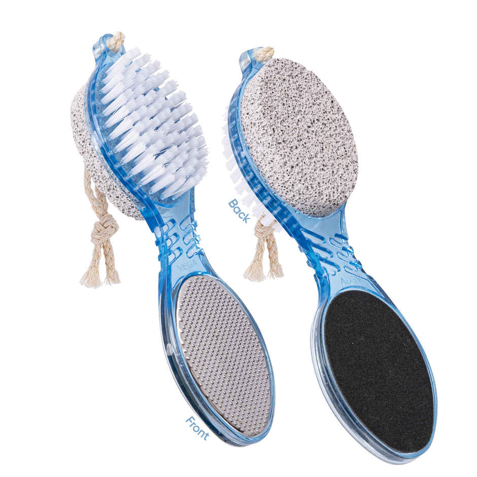 VEGA 4 in 1 Foot Pedicure Brush, Pumice Stone, Scrubber & File for Soft Care | PD-02