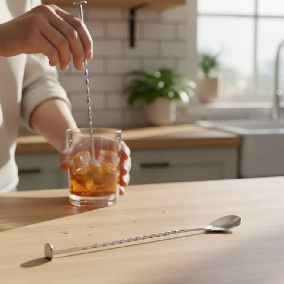 Perch Bar Spoon | Stainless Steel Cocktail Stirrer