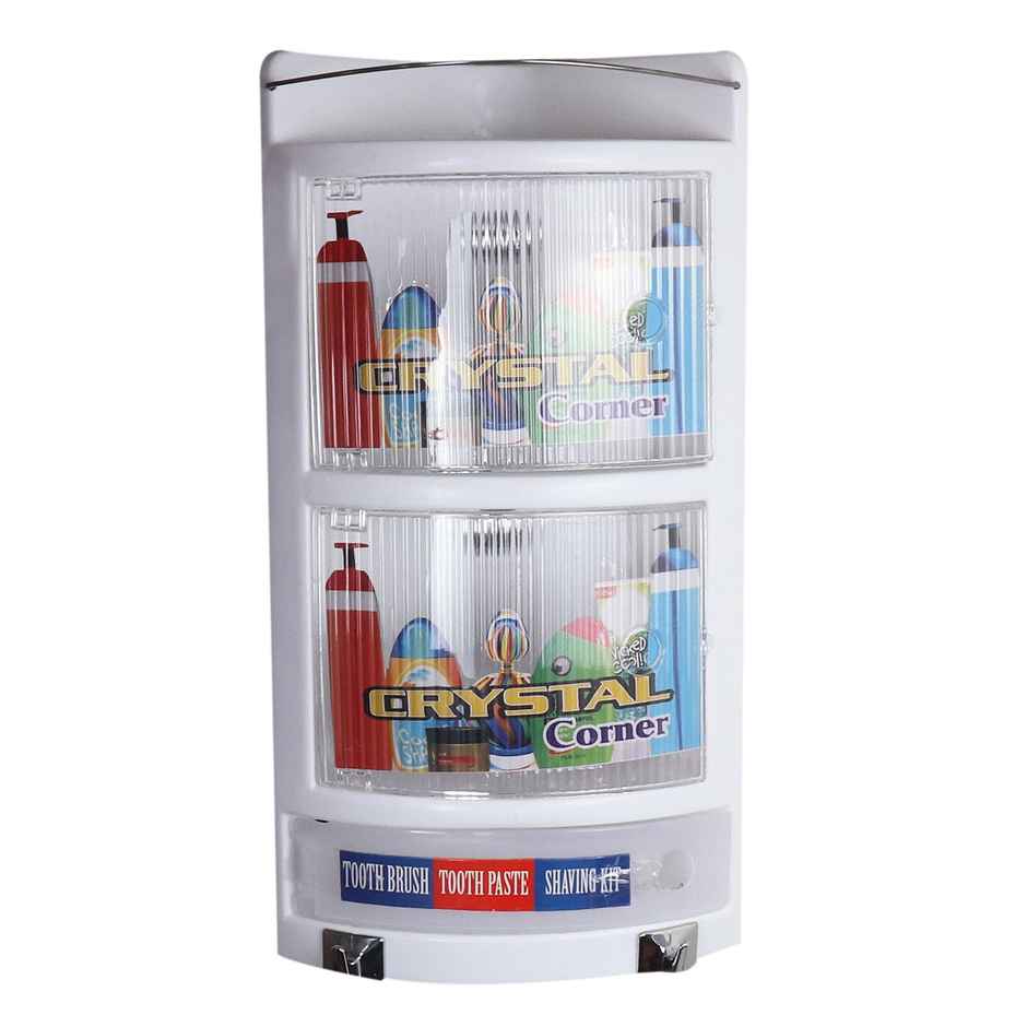 Cipla Plast Plastic Bathroom Corner Crystal Corner White