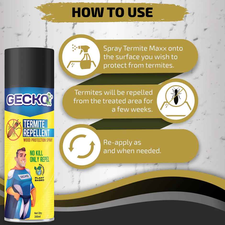 Gecko Termite Repellent Spray For Home | Herbal