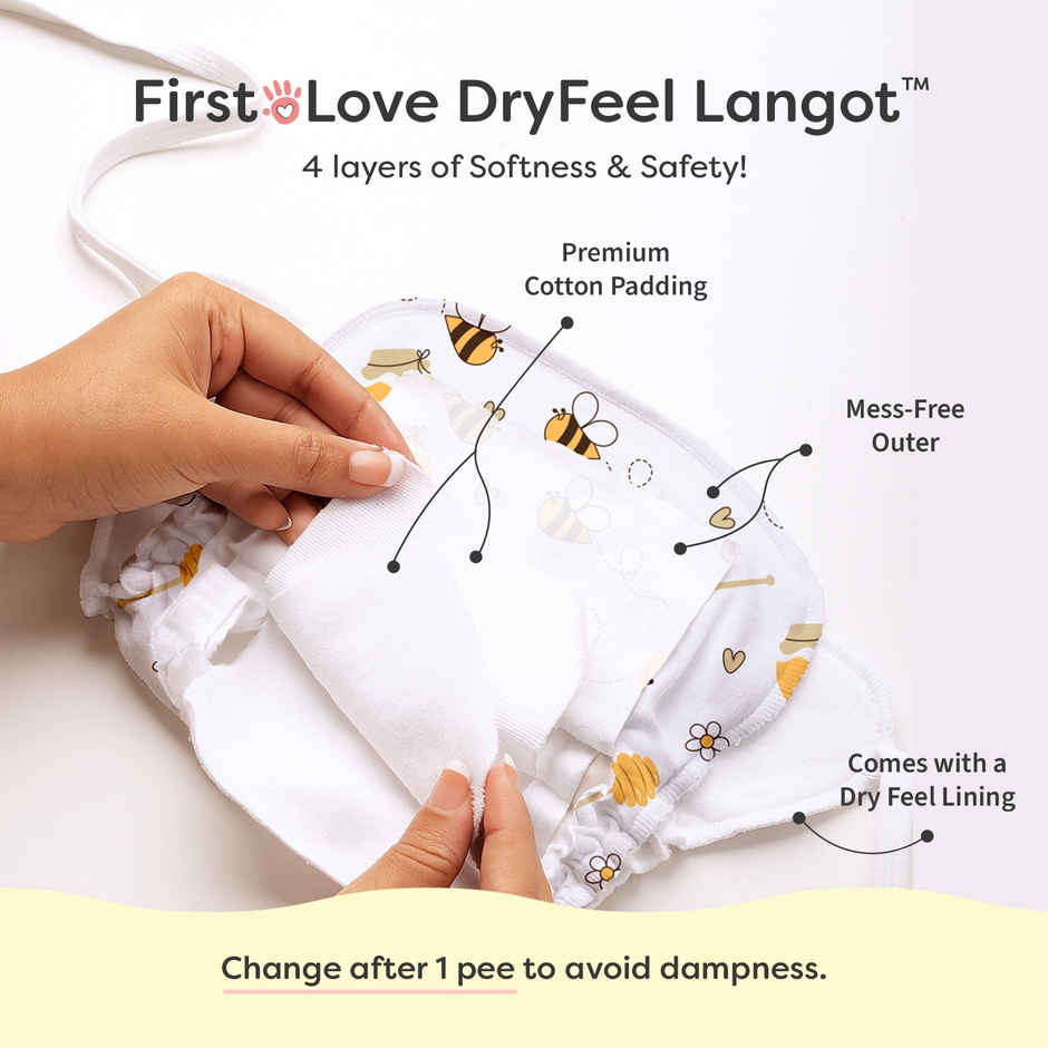 SuperBottoms Langot Trial Kit with 5 Best Selling Langot for New Born | 0 - 6 Months | Up to 5kg