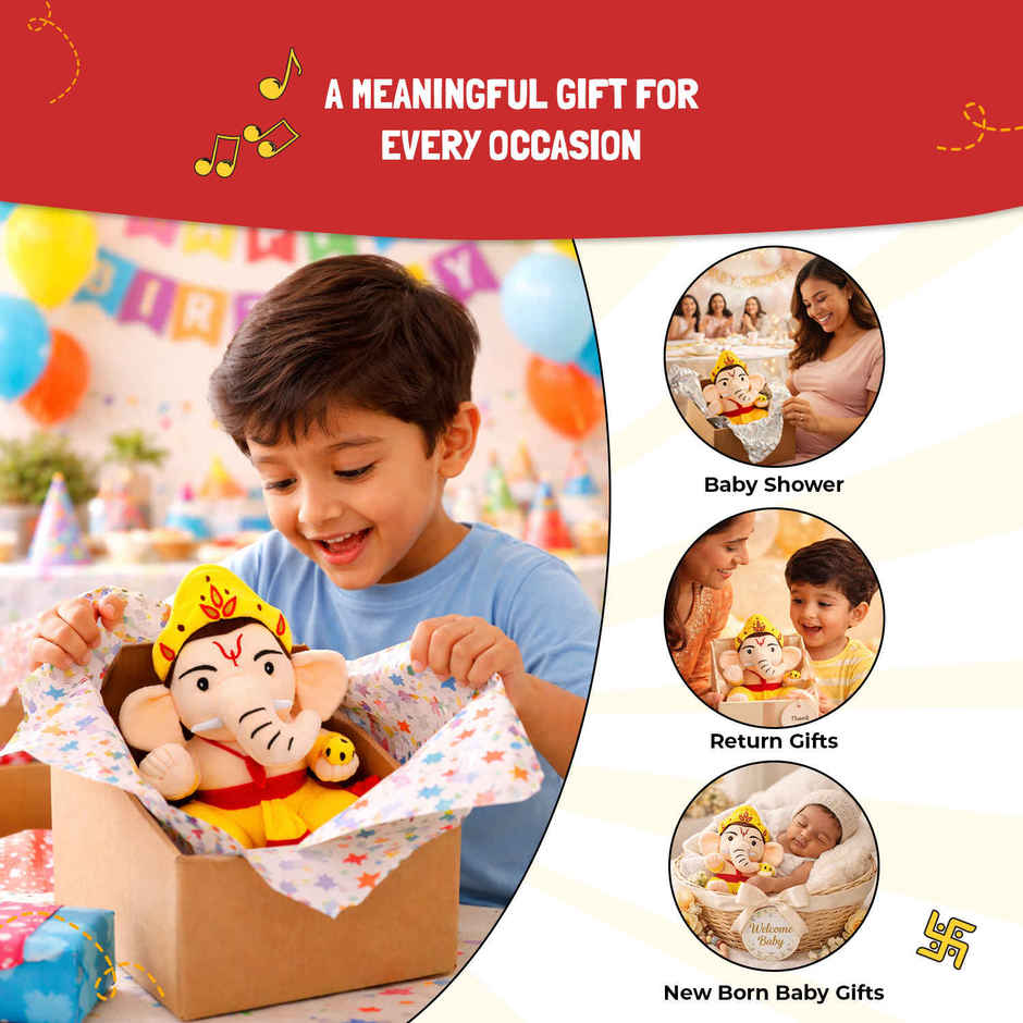 Panda's Box Mantra Chanting Baby Ganesha | Medium - 30 cm