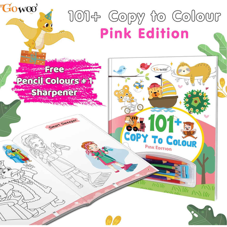 101+ Copy to Colour - Pink Edition - Copy Colouring | Kids Colouring Book, Educational Coloring Fun