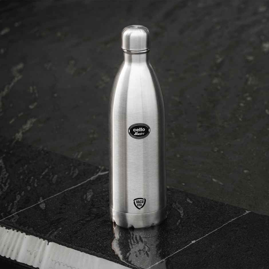 Cello Swift Thermosteel Water Bottle 500ml, Silver