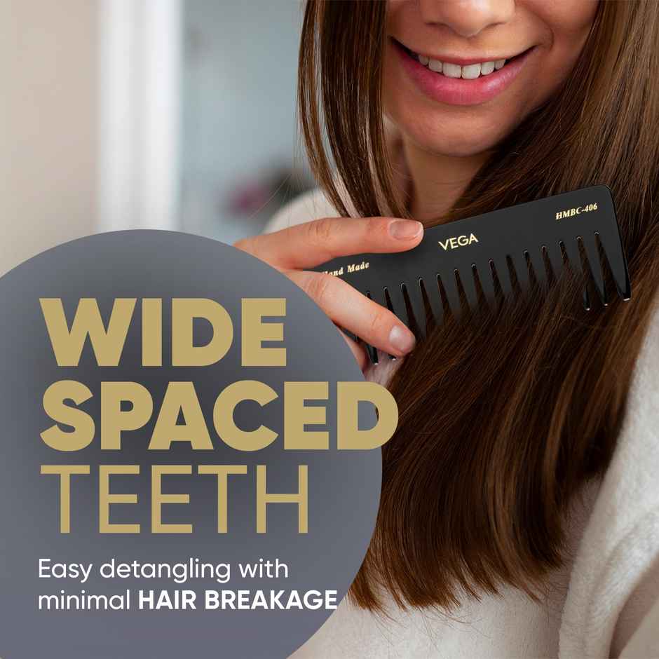 VEGA Shampoo Hair Comb - Large Hmbc-406 | Black