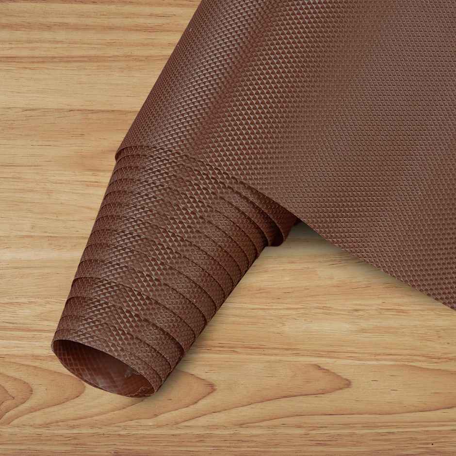 Senego Anti Slip Mat | 3 m | Shelf Liner Mat for Kitchen/Cupboard/Drawers | 45 cm x 3 m | Brown | EVA, BPA Free
