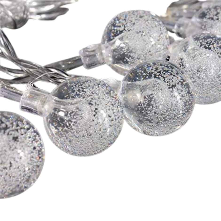 Quace Crystal Ball Warm White String Light Combo 