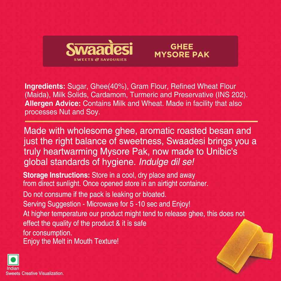 Ghee Mysore Pak By UNIBIC Swaadesi