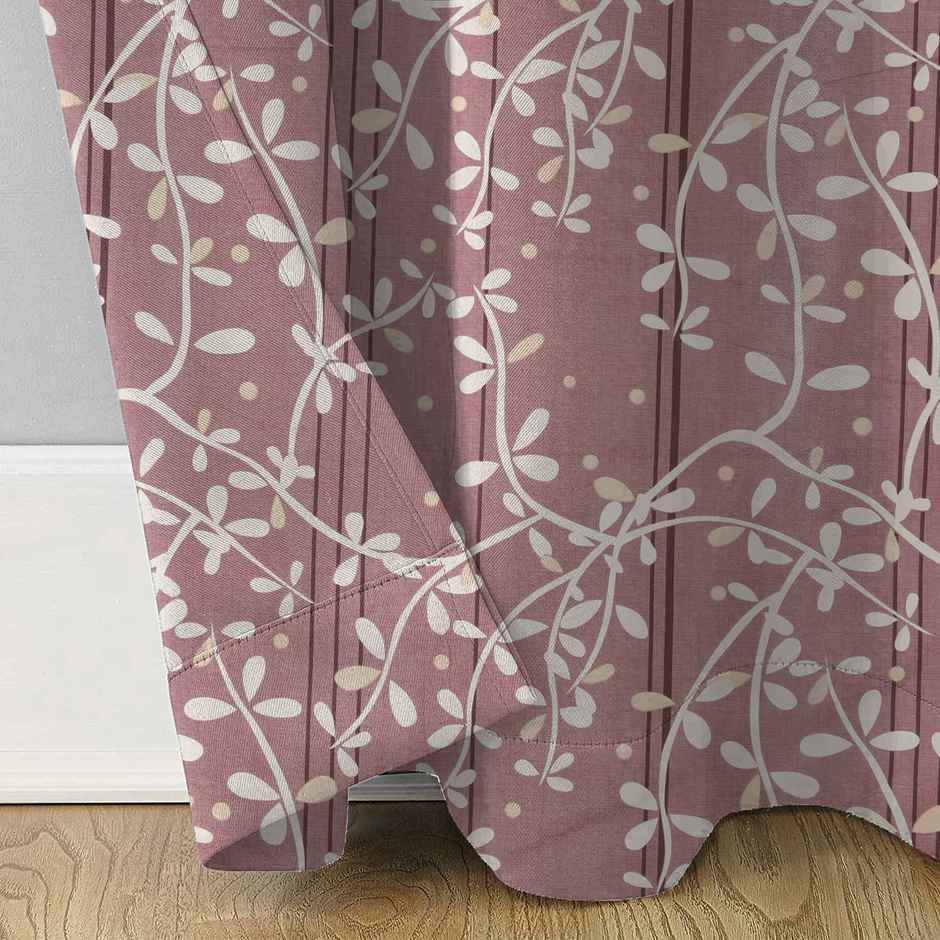 BAY6 Polyester Window Curtains - Set of 2 - (5x4 ft) - Brown