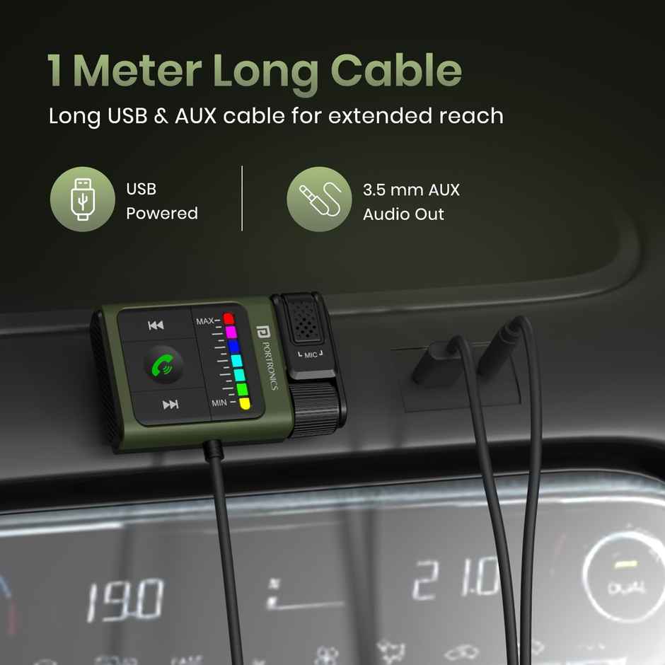 Portronics Auto Tune Car Bluetooth Connector