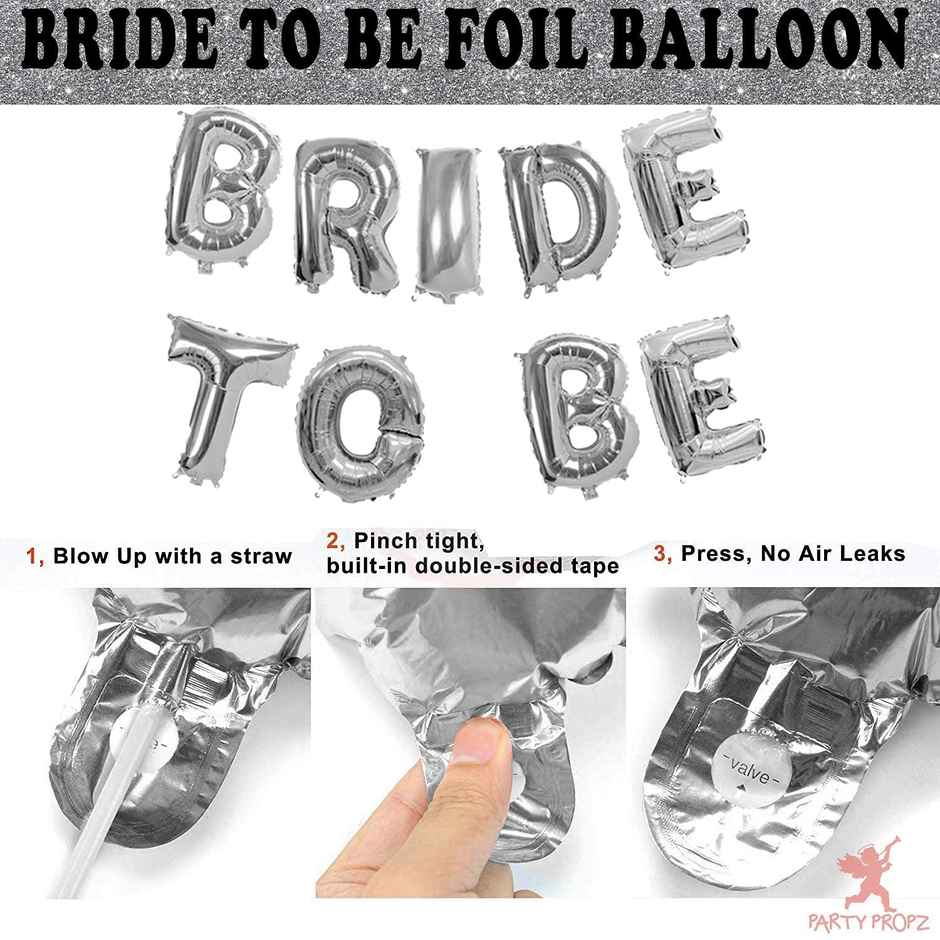 Party Propz Bride To Be | Spinster Bridal Shower | Ring Foil Balloons | Metallic Balloons