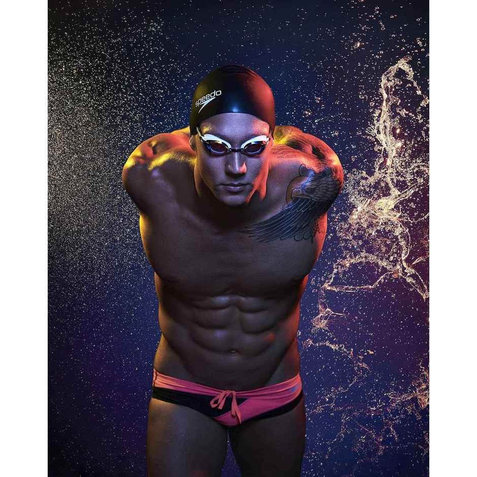 Speedo Unisex Adult Moulded Silicone Swim Cap - Black
