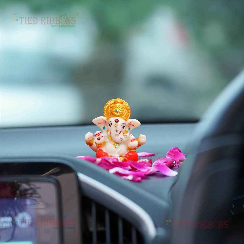 TIED RIBBONS Resin Ganesha Idol | 2.3 in