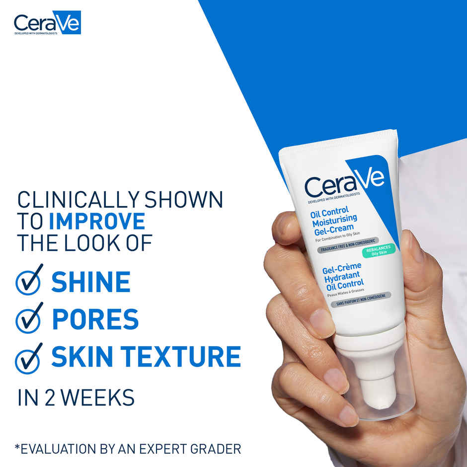 CeraVe Oil Control Gel-Cream Lightweight Moisturizer For Oily & Combination Skin With Shine Control