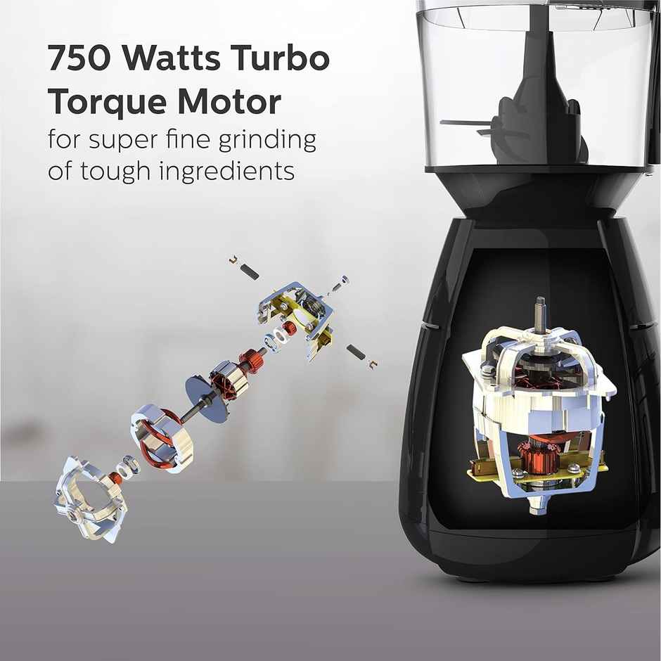 Philips Mixer Grinder + Food Processor | 3-in-1 | 750 W | 4 Jars - Black